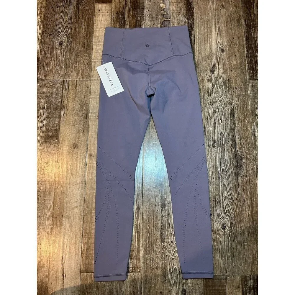 Athleta NWT Elation Lasercut Tight in Violet Dusk Size XS